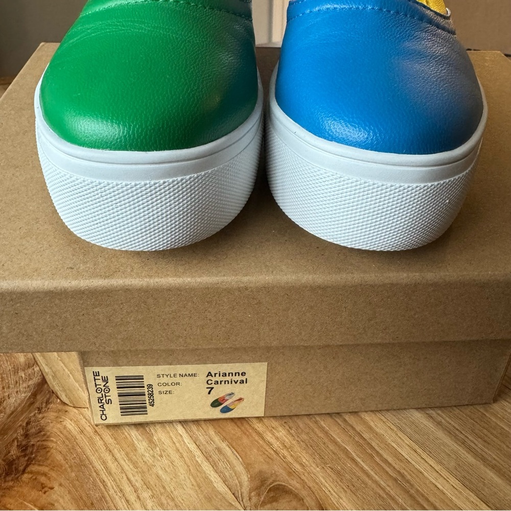 PRIDE Charlotte Stone Arianne colorful flats Carnival size 7 mismatched sneakers - Picture 7 of 16